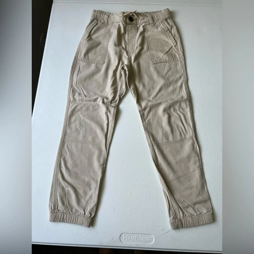 Abercrombie boys' beige jogger pants, size 9-10